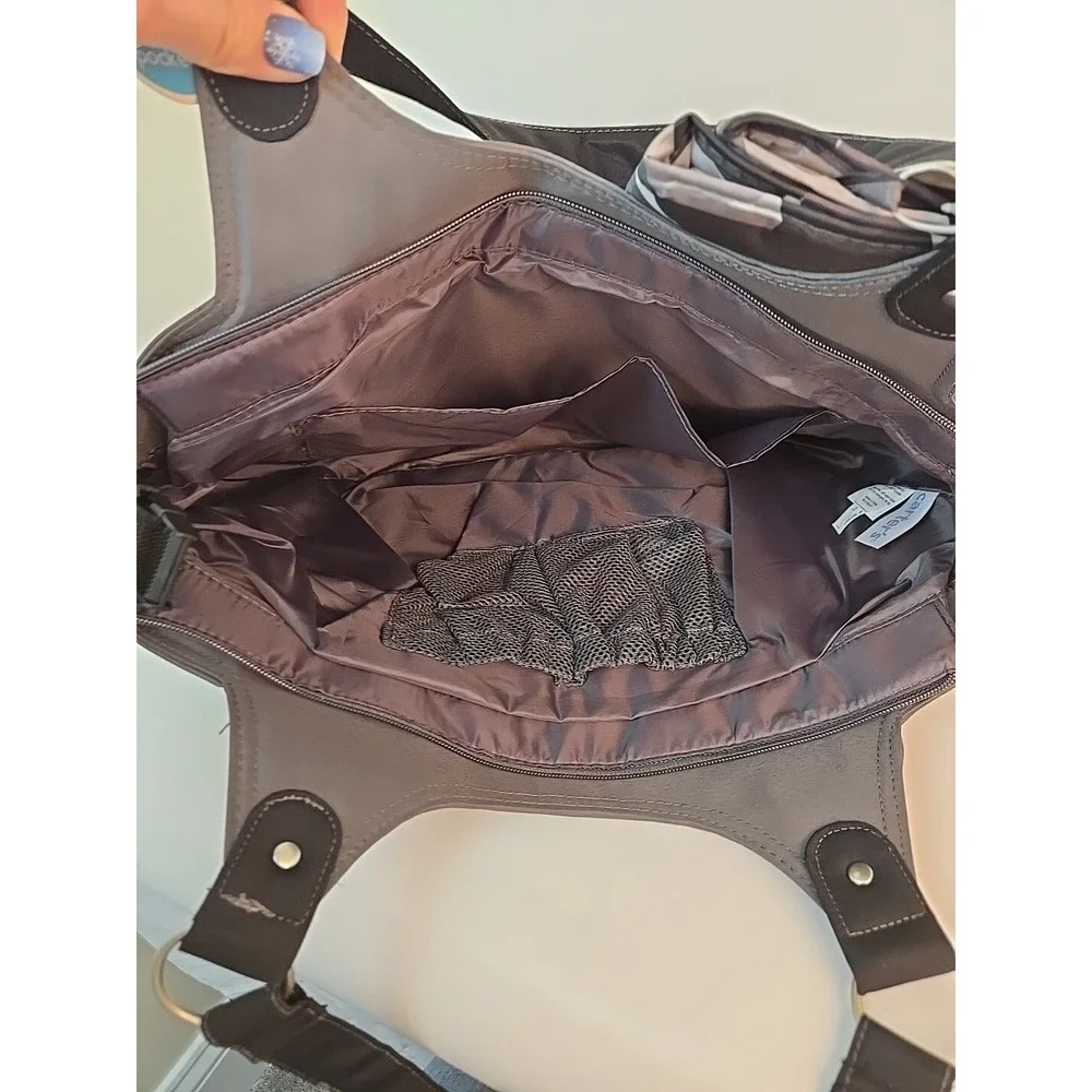 Carters 9 Pocket Diaper Bag Baby Black w/ Stroller Clips 15x11x5‎ Waterproof New